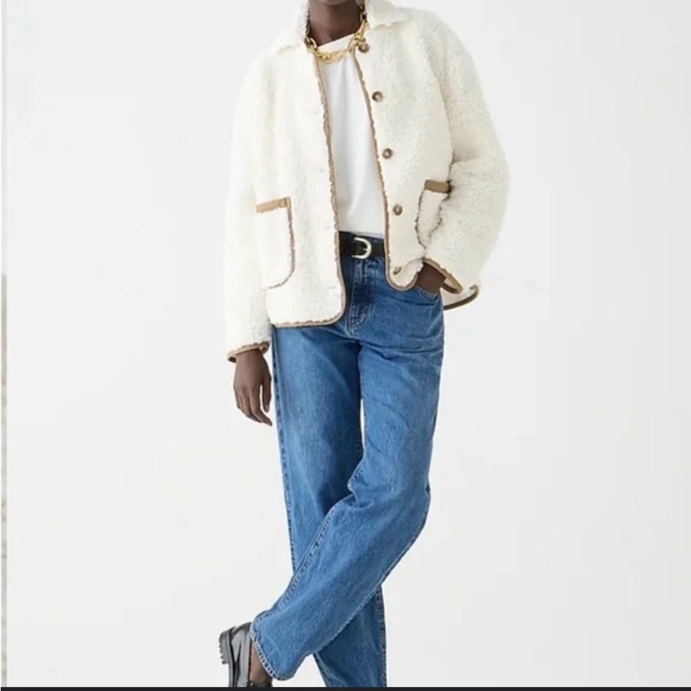 J.Crew LIKE NEW Faux Sherpa Barn Jacket NWOT 3X - Picture 4 of 13